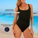 InstantFigure Swimsuit Scoop with shirred side One Piece 13592P