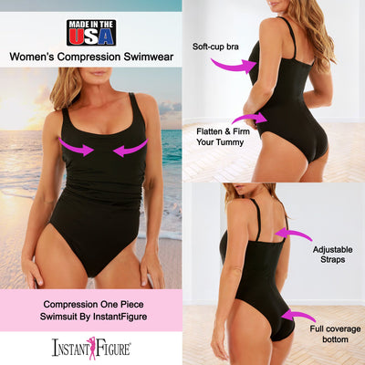 InstantFigure Plus Size Swimsuit with shirred side One Piece 13592PC, New Orleans, Louisiana, LA