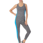 Conjunto de dos piezas Activewear, top con espalda cruzada y bloques de color con leggings 153182