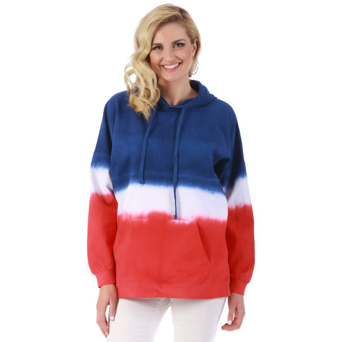 American Flag Unisex Pullover Tie Dye Hoodie - 155008
