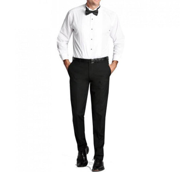 super slim fit dress pants Extra Slim Gray Wool-blend Flannel Elastic Waist Dress Pant