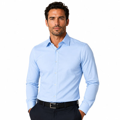 Insta Slim Button Down Slim-Fit Dress Solid Shirt 155304
