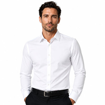 Insta Slim Button Down Slim-Fit Dress Solid Shirt 155304