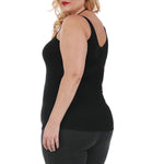 InstantFigure Curvy Camiseta sin mangas informal con cuello redondo y talla grande 168021C