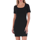 InstantFigure Short Dress with Square Neck and Short Sleeves 168027, Coral Gables, Florida, FL