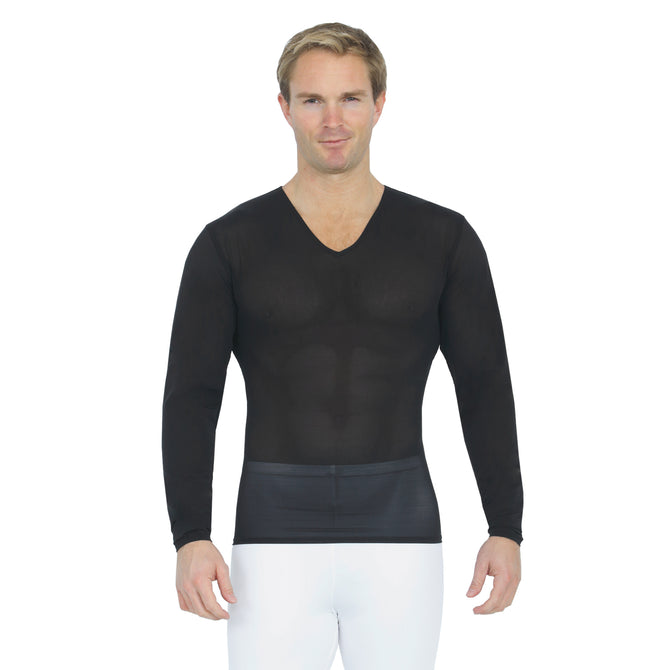 Insta Slim Power Mesh Compression Long Sleeve V-Neck 180VLS001