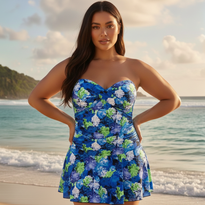 InstantFigure English Garden Skirted One-Piece Swimsuit 26556P