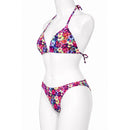 InstantFigure Fancy Floral Triangle Bikini Top Swimwear 27114T