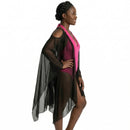 InstantFigure Sheer Mesh Coverup With Cut-out Shoulders 33COTU