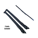 InstantFigure Polka Dot Ruffle Long Dress – Black & White CM5030