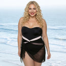 InstantFigure  Short Sheer Mesh Cover-up Sarong 33630