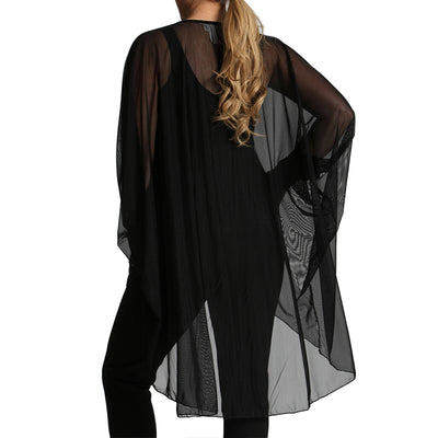 InstantFigure Instawrap Shahl Sheer Mesh Coverup Top 33COCT