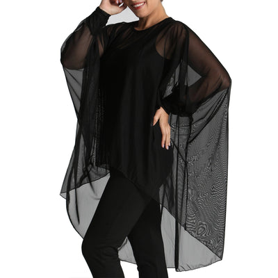 InstantFigure Instawrap Shahl Sheer Mesh Coverup Top 33COCT