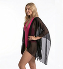 InstantFigure InstaWrap Sheer Mesh Long Shawl Coverup 33COLS