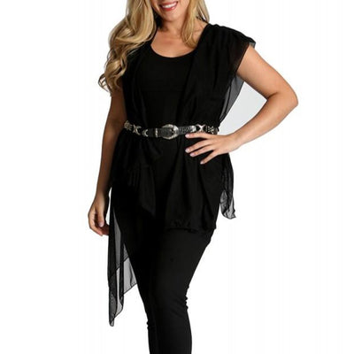 InstantFigure InstaWrap Shahl Sheer Mesh Short Coverup 33COMT