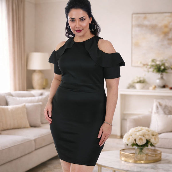 Curvy Plus Size Short Fashion Dress 3532017C
