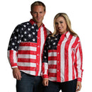 American Flag Print Unisex long Sleeves Shirt - 167201
