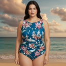 InstantFigure Fly Away Orchid high-neck one-piece Swimsuit 48591P
