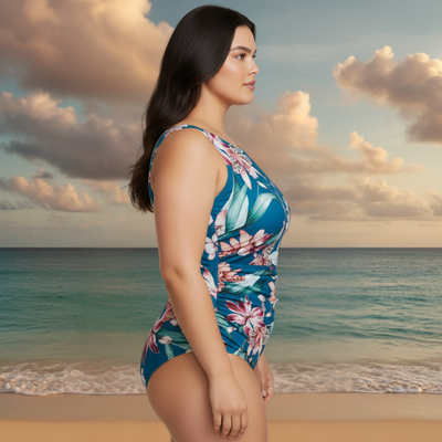 InstantFigure Fly Away Orchid high-neck one-piece Swimsuit 48591P