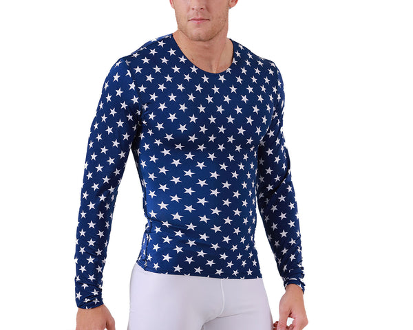 Insta Slim USA Big & Tall Stars Activewear Long Sleeve Shirt 4TLST01BT, Gainesville, Georgia, GA