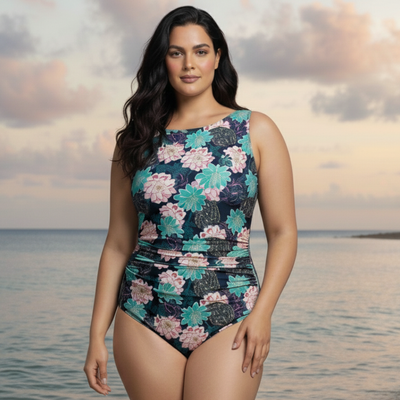 InstantFigure New Succulent High-Neck One-Piece Swimsuit 71591P