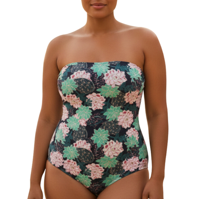 InstantFigure New Succulent Bandeau One-Piece Swimsuit 71624P