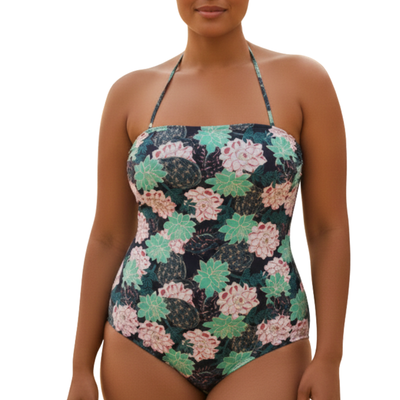 InstantFigure New Succulent Bandeau One-Piece Swimsuit 71624P