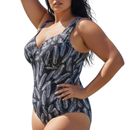 InstantFigure Feather Keyhole Back One-Piece Swimsuit 78625P