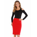 InstantFigure Short Pencil Skirt with Elastic Waist 168024