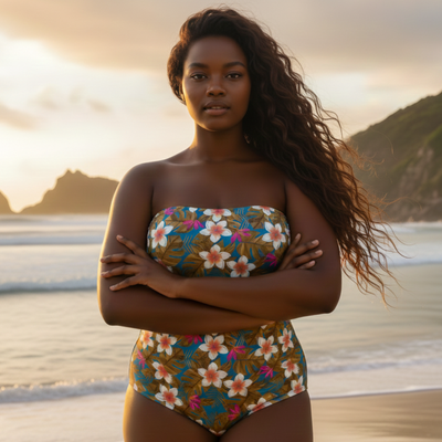 InstantFigure Hawaii Bandeau One-Piece Swimsuit 86624P