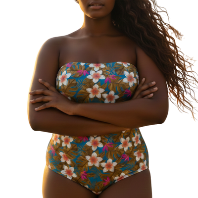 InstantFigure Hawaii Bandeau One-Piece Swimsuit 86624P
