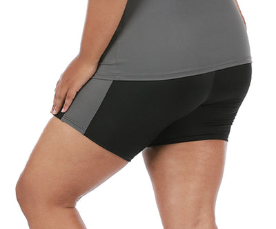 Pantalones cortos de compresión con bloques de color InstantFigure Activewear-AWS015