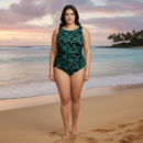 InstantFigure Tropical State High-Neck One-Piece Swimsuit 90591P