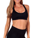 InstantFigure Activewear Sujetador deportivo de compresión con espalda cruzada AWT019