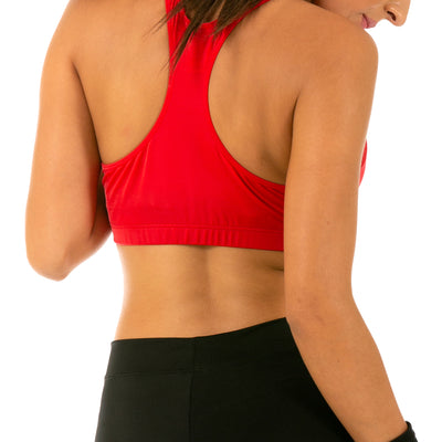 InstantFigure Activewear Compression Racer Back Sports Bra AWT019