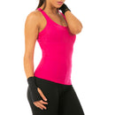 InstantFigure Activewear Camiseta sin mangas de compresión con espalda cruzada AWT020