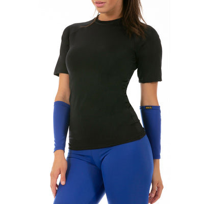 InstantFigure Activewear Camiseta de manga corta raglán de compresión AWT025