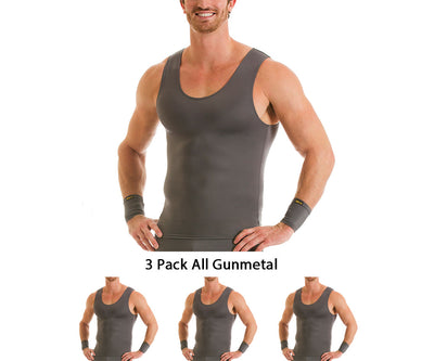 3-Pack Insta Slim I.S.Pro USA Activewear Compression Muscle Tank MA0003BT