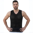 Men's Hollow out mesh sleeveless v-neck tank