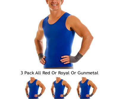 3-Pack Insta Slim I.S.Pro USA Activewear Compression Muscle Tank MA0003BT