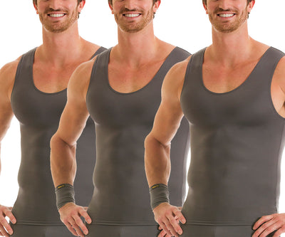 3-Pack Insta Slim I.S.Pro USA Activewear Compression Muscle Tank MA0003BT