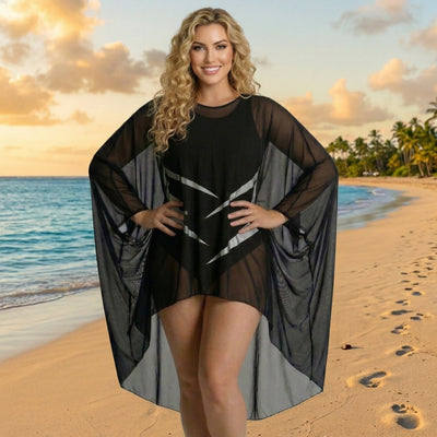 InstantFigure Instawrap Shahl Sheer Mesh Coverup Top 33COCT