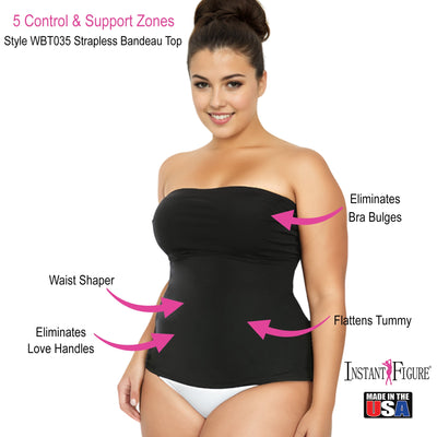 Plus Size Strapless Bandeau Top, BALTIMORE, Maryland, MD