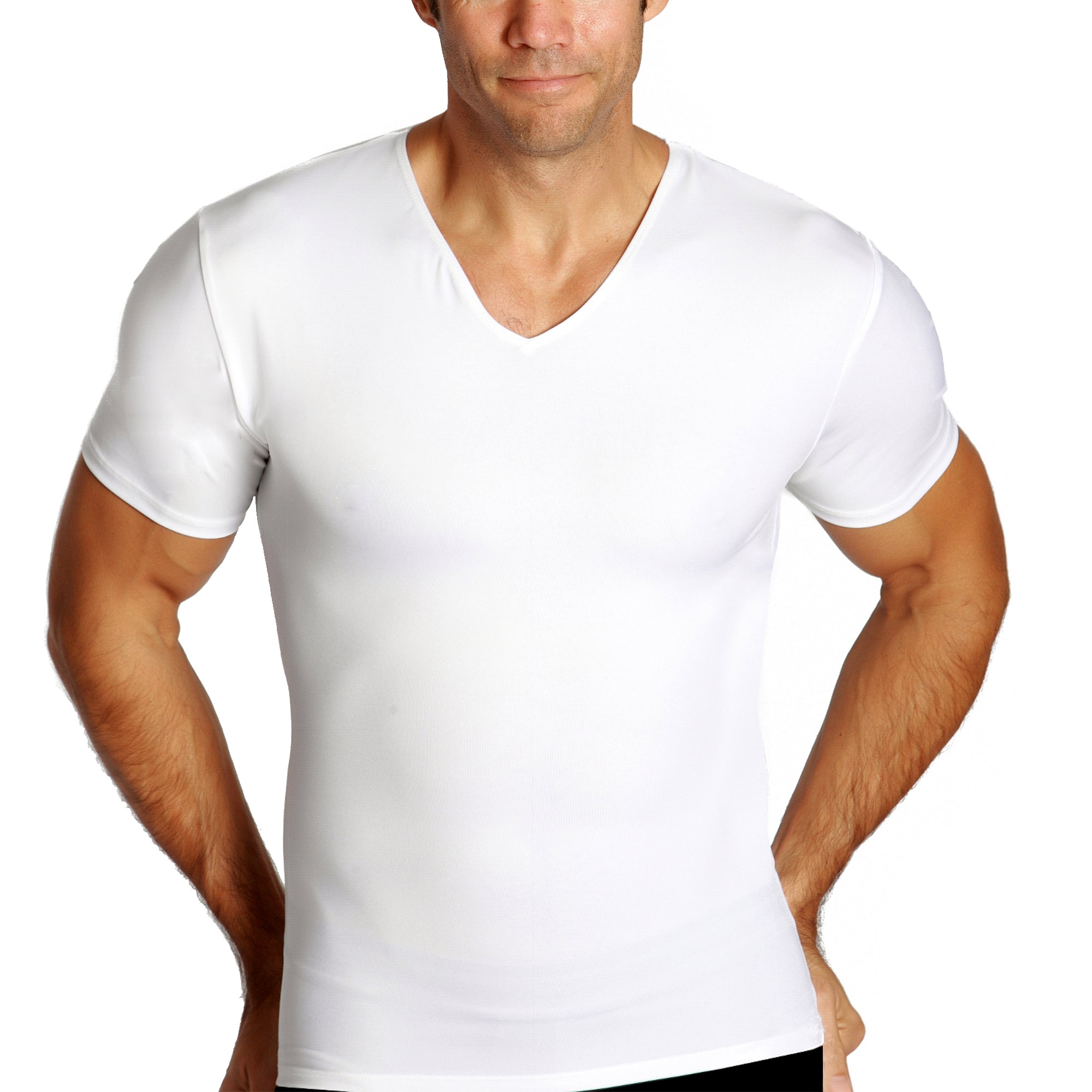 Insta Slim Mens Compression Sleeveless V Neck Muscle Shirt- Slimming Body  Shaper Undershirt : : Clothing, Shoes & Accessories