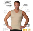 3 Pack Insta Slim Compression Sleeveless V-Neck Tank VS00N3, Binghamton, New York, NY