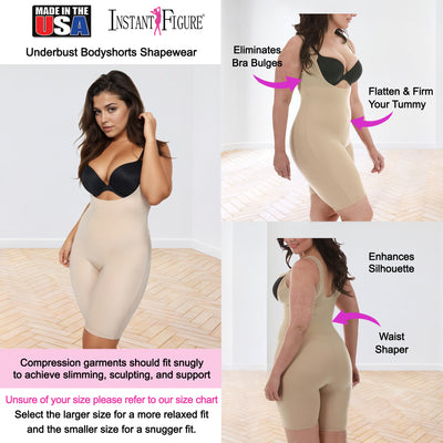 InstantFigure Underbust Bodyshorts Plus Size Shapewear WB40161C