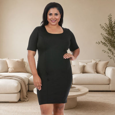 InstantFigure Curvy Plus Size Short Slimming Dress WDA027C