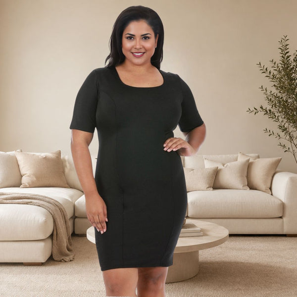 InstantFigure Curvy Plus Size Short Slimming Dress WDA027C