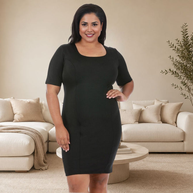 InstantFigure Curvy Plus Size Short Slimming Dress WDA027C