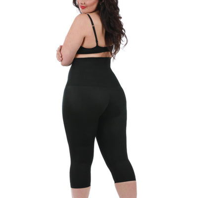 InstantFigure Plus Size Hi-Waist Double Control Capri Leggings WPL017C
